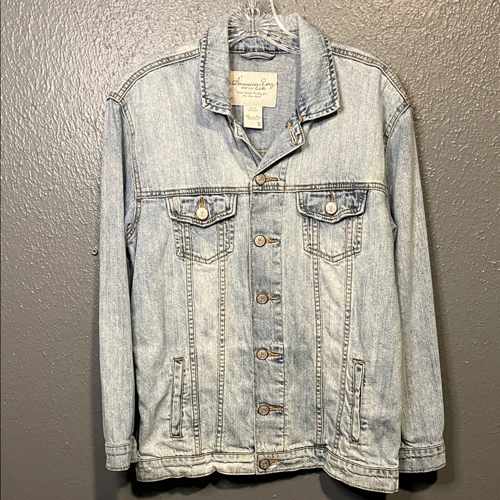 American Rag Mens Light Blue Denim Jacket